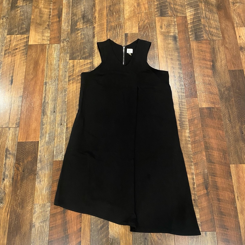 Cupio womens vneck crepe aline Elegant Black Sleeveless Dress size large
